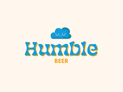 Humble Beer Logo & Branding beer branding brewery cloud logo mid century modern