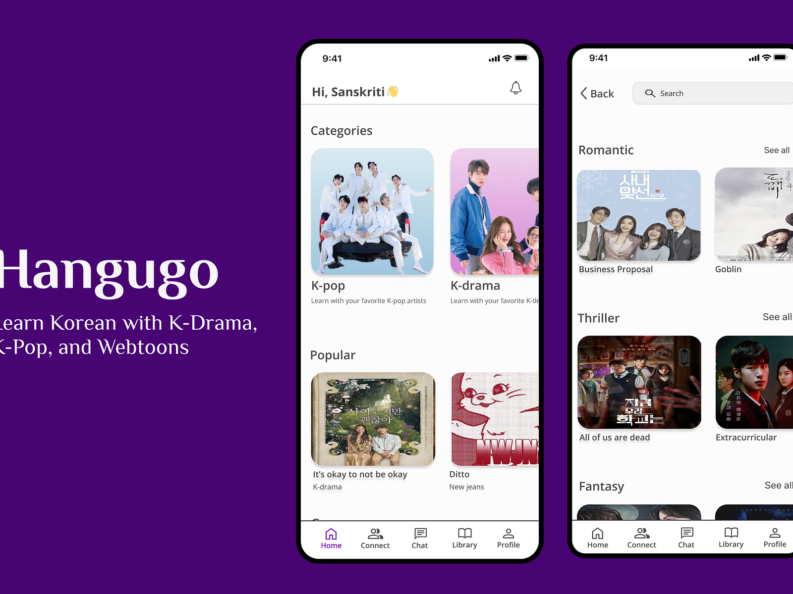 Hangugo korean language learning app by sanskriti singh on dribbble