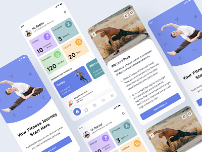 Home Workout App UI - Fitness App app design app ui clean design clean ui design design dribbble shoot fitness home home goya home page light color mobile app mobile design ui ui design ui treand ux workout workout ui yoga