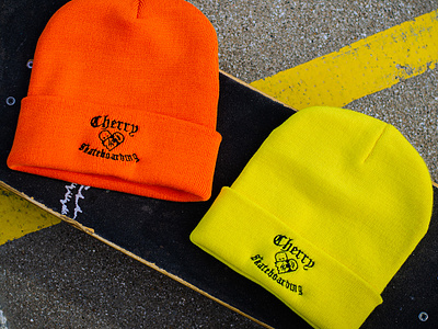 Beanies Cherry skateboarding art artwork beanie clothing design graphic design illustration logo skate skateboard skateboarding street streetwear