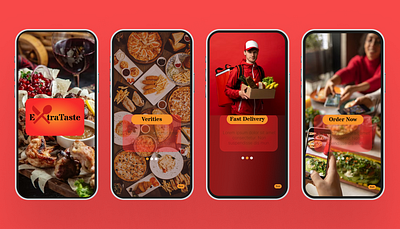 Food App's splash screen and Onboarding Screens figma design figma file food app design mobile app design onboarding screens online food app prototype splash screen ui ui ux ui ux design user experience user interface ux design wireframe