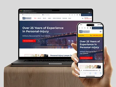 Scottbaron & Associates Website Homepage figma homepage homepage design injury interface landing page law design lawyer homepage llc personal personal injury scott baron ui uiux ux website design