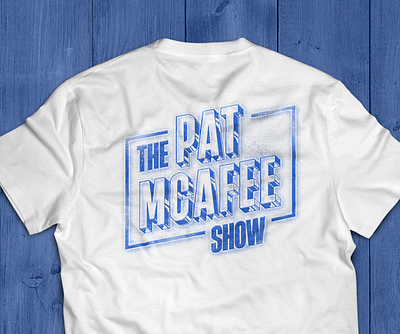 Halftone Pat McAfee Show Shirt apparel athletics branding design entertainment illustration lettering merch podcast sports typography