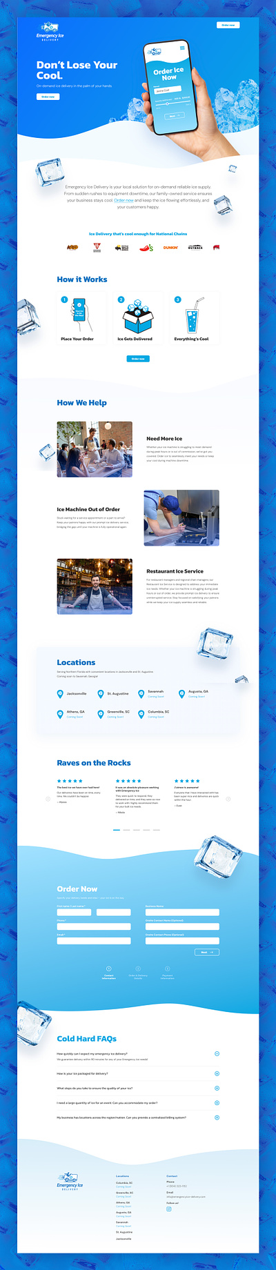 Ice Delivery Website agency branding figma graphic design ui web design website design