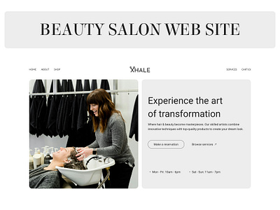 Beauty salon web site beauty branding business design figma landing salon ui uiux web