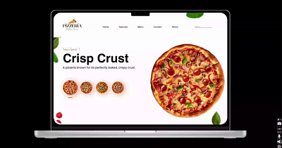 Pizza Landing Page Animation branding case study design graphic design logo pizza animation