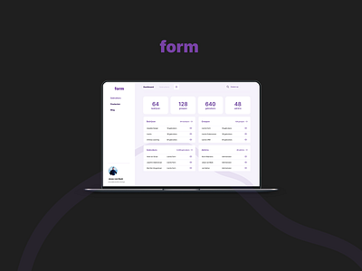 Dashboard by Form branding dashboard design interface ui useable user experience user interface visual design