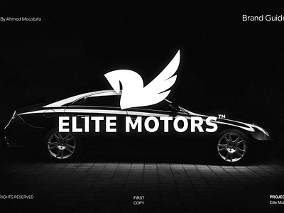 Elite Motors™ Brand Identity automobile automobility brand brand identity branding car cars design graphic design guidelines illustration logo manual motor poster race racing red ui vector