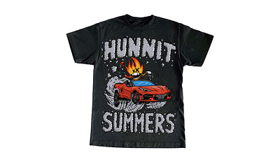 Hunnit Summers art artwork car clothing design draw drawing fire graphic design illustration lettering logo streetwear t shirt