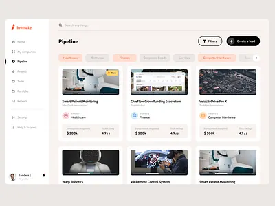 Investment marketplace web app app fintech funding investment ui ux web web app web design