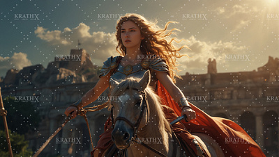 Roman Princess On Horse Back 2 ancient animation anime armour artwork character design design digital art fan art fantasy fantasy art graphic design horse illustration princess roman rome warrior