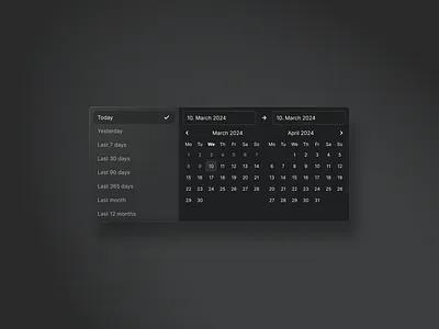 Date Range Picker concept design system ui ux