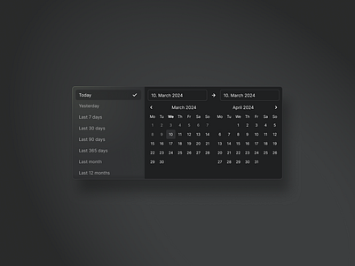 Date Range Picker concept design system ui ux