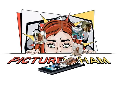 Picture Wham! adobe illustrator adobe photoshop art cartoon comic digital art explosion girl graphic design illustration instagram life photos pictures pop art print photos roy lichtenstein shapes vector web design