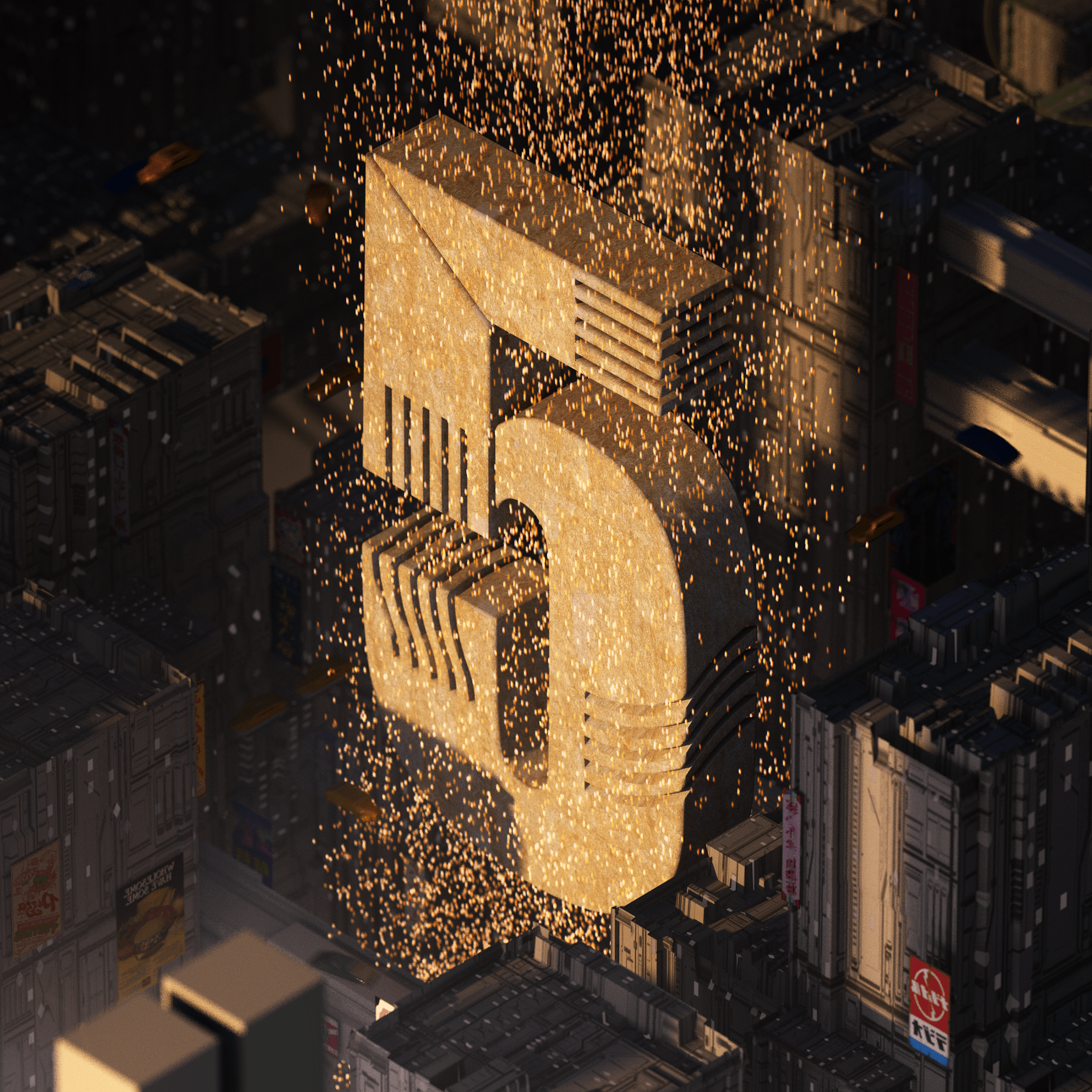 3D Alphabet | Kira Makeeva 3d alphabet cg cinema cinema4d element film five illustration movies rozov type visualisation wnbl