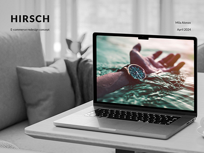 HIRSCH E-commerce redesign concept ai copywriting figma responcive ui uiux design webdesign wireframing