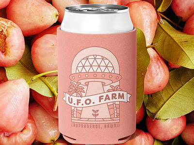 U.F.O. Farm 🛸 branding farm logo hawaii farm illustration line art logo logo design product design ufo ufo logo