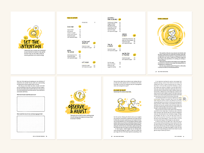 Editorial design for independent wellbeing book book book cover design book design editorial design graphic design health illustration illustrator indesign interactive book layout design page formatting print design typography wellbeing wellness