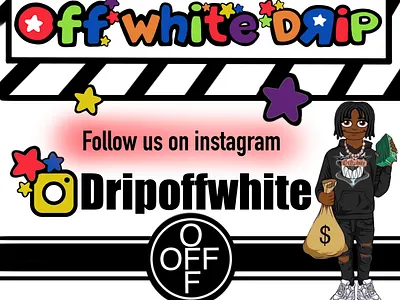 Off white drip flyer advertisement branding flyer graphic design