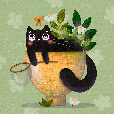 "The Spring Sprout" Illustration art book cover book illustration book illustrator card cat illustration character design children children book children book illustration children illustrator design digital art illustration kidlit kidlit illustrator picture book poster print spring illustration