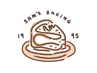 Sam's Baking Logo adobe illustrator branding graphic design logo logos vector