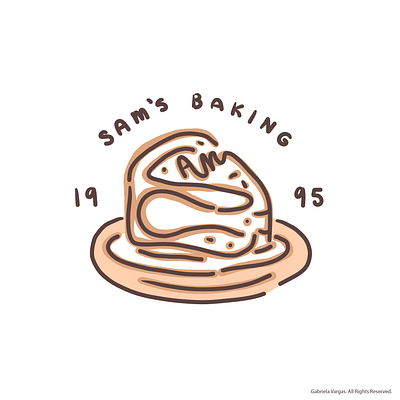Sam's Baking Logo adobe illustrator branding graphic design logo logos vector