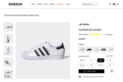 Sneakers & Shoes website store graphic design landing page ui uiux