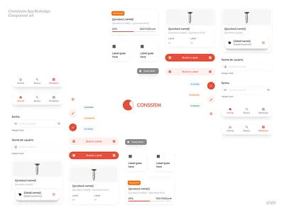 Consistem Component Set button card components consistem design system stack tags ui ui kit