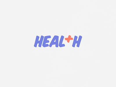 Health | Typographical Poster cross graphics health letters poster sans serif simple text typography word