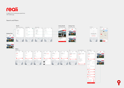 Reali search UX flow and design interaction design ui ux visual design