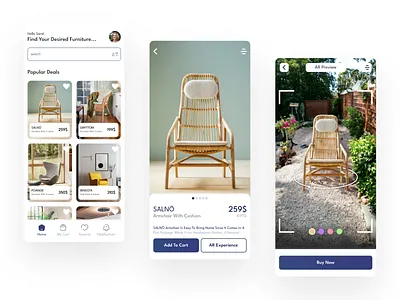 AR-Powered Furniture Shopping App UI store web