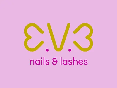 E.V.E nails & lashes, estudio de uñas y pestañas beauty beauty shop branding business cards clean flyer gold graphic design heart lashes logo modern nails rose salon studio type typeface typography visual identity