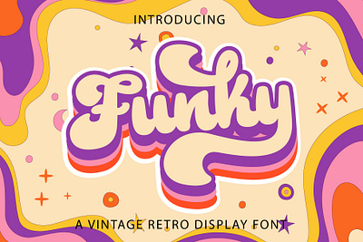 Funky chunky cute display display font font fonts funky groovy groovy font old old style retro retro font simple tshirt vintage vintage font