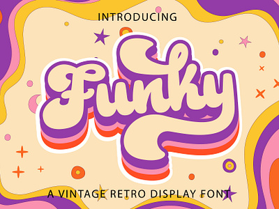 Funky chunky cute display display font font fonts funky groovy groovy font old old style retro retro font simple tshirt vintage vintage font