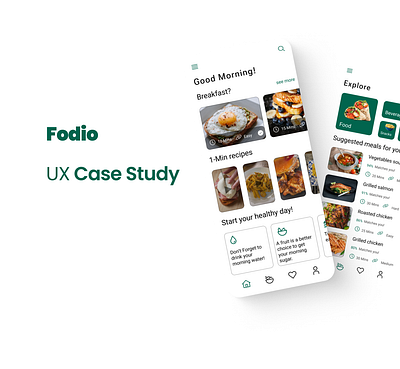 Case Study: Fodio app UI/ UX design app branding case study design figma mobile app ui ux