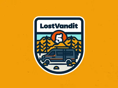 LostVandit Badge Logo badge badge design badge logo badge logo design branding camp camper camping identity illustrated logo illustration illustrator logo logo pack logo suite patch patch design retro retro logo vector