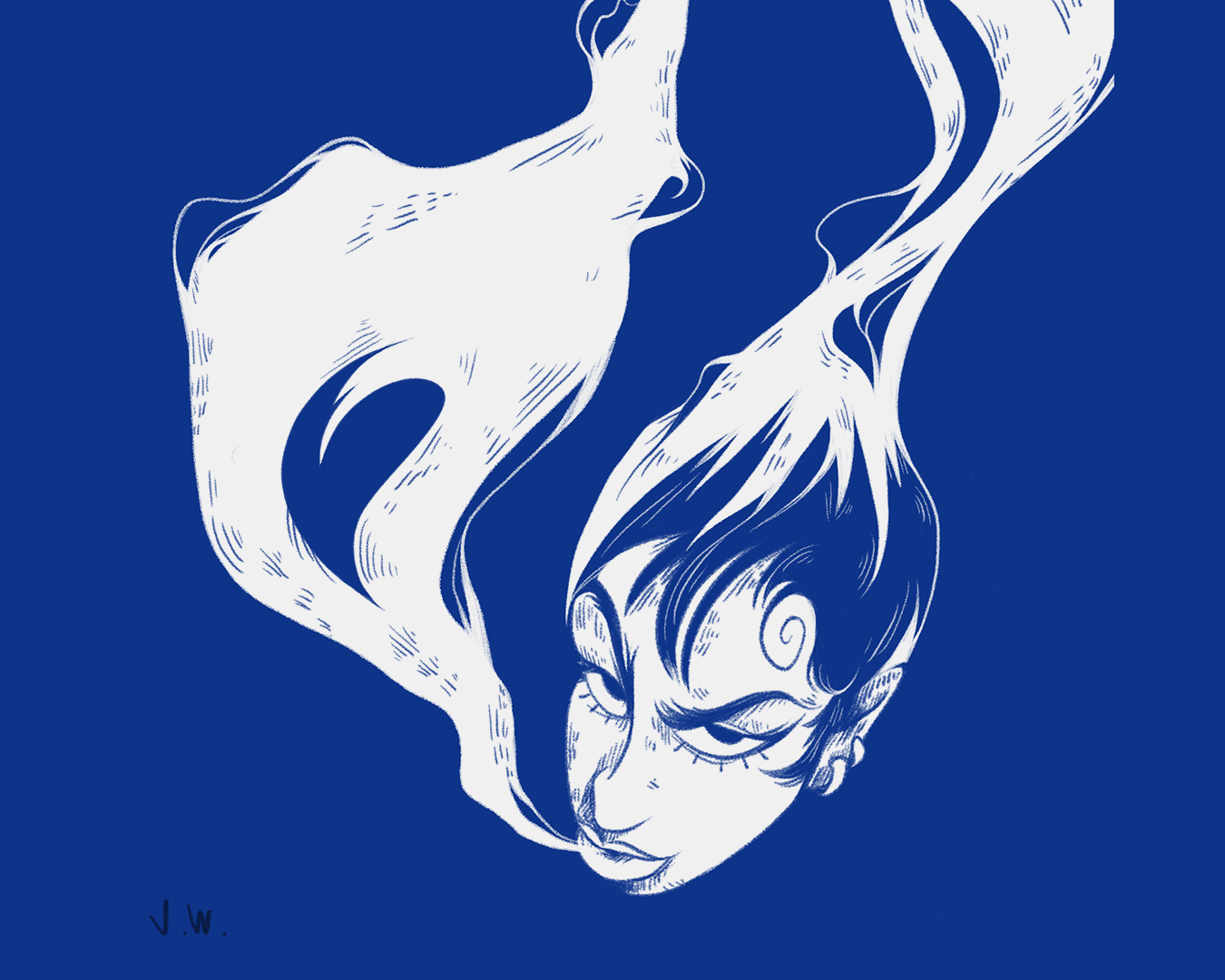 Submarine blue color cool design digital fan art girl graphic design illustration submarine