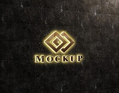 3D Logo Mockup Free Download luxurious