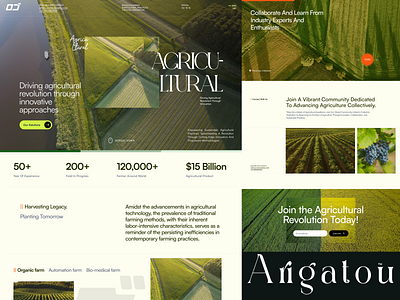 Agricultural Landing Page agency agricultural agriculture company framer landing page profile shopify template theme ui webflow website wordpress
