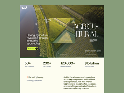 Agricultural Landing Page agency agricultural agriculture company framer landing page profile shopify template theme ui webflow website wordpress