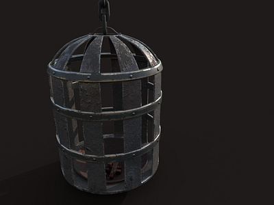 Fire Cage 3d 3d model ar asset cage fuegomotion game graphic design maya old props realstic viking virtual vr