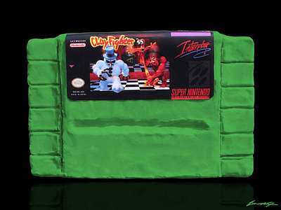 ClayFighter [cartridge out of clay] clay clayfighter interplay snes super nintendo