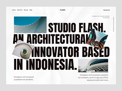 Flash - Header Exploration agency architecture bold bold style clean design dribbble header header website hero landing landing page modern page studio ui ux web web design website