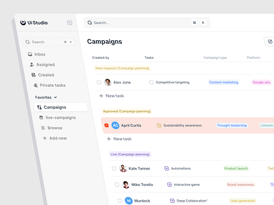 Campaign Task Management Dashboard ahmed tamjid campaign campaign dashboard campaign task campaign task management dashboard task task dashboard task management dashboard ui design