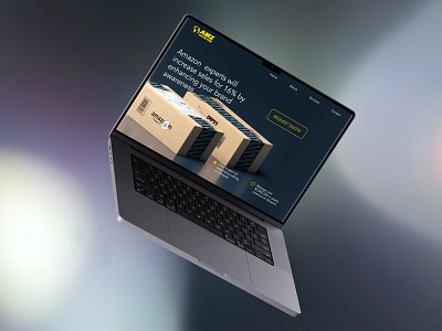 Hero Section for the Website for Amazon Services amazon delivery amazon experts amazon services clear typography delivery boxes figma design graphic design grid hero section hero section design layout minimalizm mockup design navigation bar neat design page layout web design website redesign