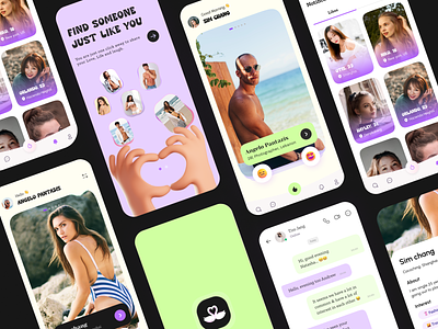 Dating App mock up (Rejected) 3d app chat dating filter illustration ios android like love matchmaking message mobile neel notifications prakhar profile sharma swipe ui ux