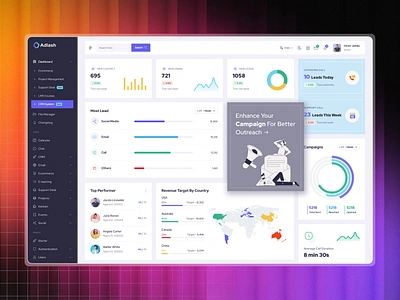 Adlash - Vuejs Admin Dashboard Template admin dashboard admin template crm design trend 2024 ecommerce envytheme helpdesk lms project management ui ux ux research