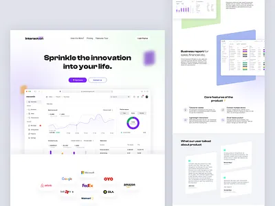 Fintech Promotional Landing Page b2b saas figma website fintech landing page promotional landing page saas landing page ui design ui ux ux website