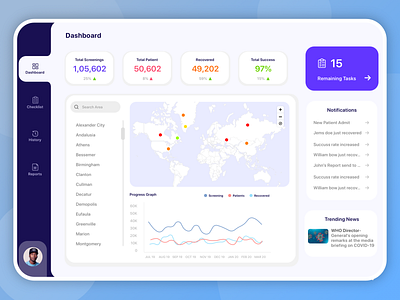 Hospital Patient record dashboard 3d animation branding graphic design logo motion graphics ui