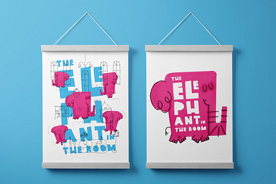 Elephant in the room poster graphic design